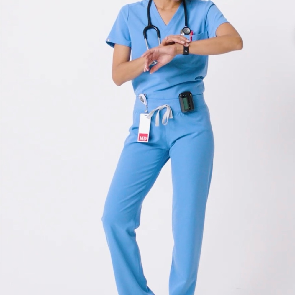 Figs XS Ceil Blue Scrubs Set